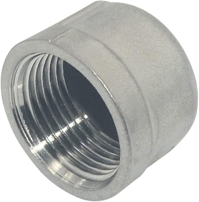 3/4" 0.75" Cap, NPT Female Threaded Cast Pipe Fitting, Stainless Steel 304 - Image 3