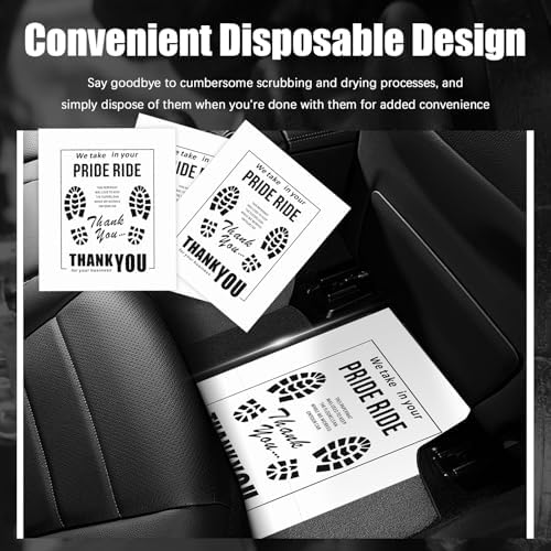 12PCS Paper Floor Mats for Cars Detail, Foldable Disposable Car Floor Mats for - Image 6