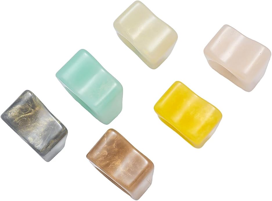 Multicolor Resin Chunky Rings for Women,Acrylic Plastic Rin Knuckle Finger Cute Trendy Aesthetic Y2k Statement Ring Vintage Simple Geometric Rings Jewelry