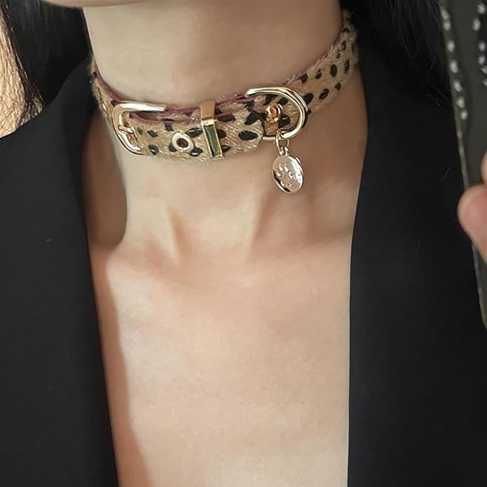 Gothic Heart Pendant Choker Necklace with Chain, Black Leather Collar, Silver Metal Hardware