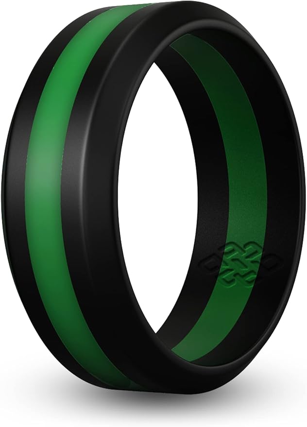 Knot Theory Striped Silicone Ring for Men and Women – Black, Grey, Red, Blue, Orange, Yellow, Purple