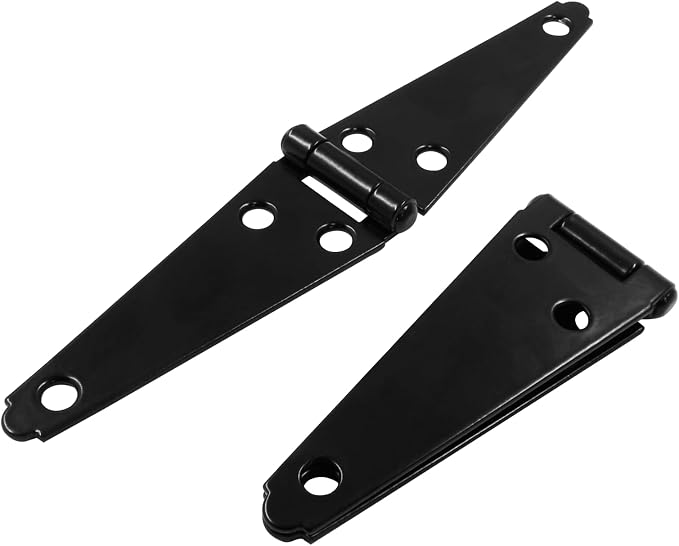 Hordion 4Pcs Strap Hinge Shed Door Hinges, 4 Inch Heavy Duty Gate Hinges | - Image 3