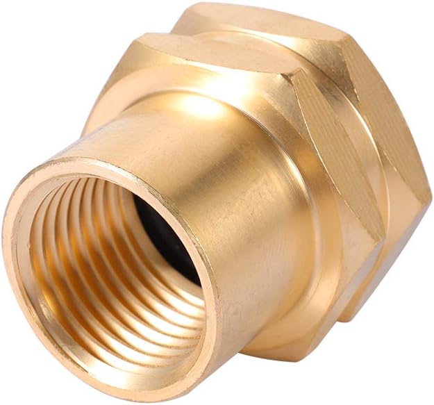 3/4" GHT Female to 1/2" NPT Female Connector, Brass Garden Hose Fitting 2pcs - Image 3