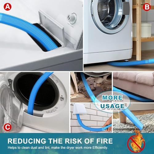 Sealegend 58-Pieces 40-Feet Dryer Vent Cleaner Kit, Dryer Cleaning Tools - Image 3