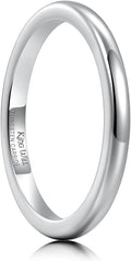 King Will Tungsten Carbide Wedding Band for Men Women Promise Rings for Couples Domed High Polish