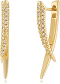 MYEARS Women Earrings Gold Huggie Hoop Ear Stud Cuff 14K Small Simple Hypoallergenic Everyday Jewelry