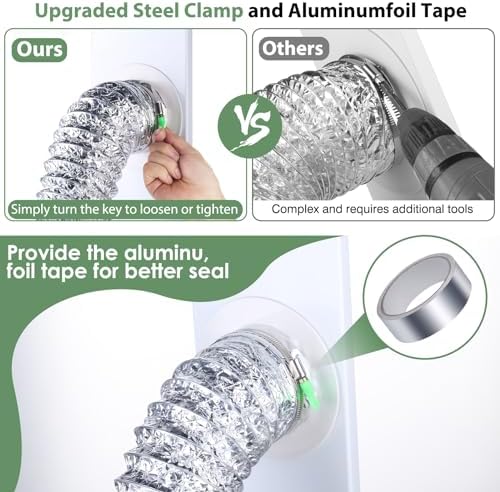 Dryer Window Vent Kit for 4 Inch Ducting, Window Dryer Vent Kit 17-61" - Image 6