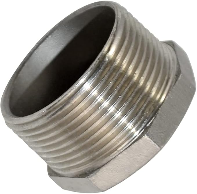 1/4" Male NPT to 1/8" Female NPT Female Reducing/Reducer Bushing Pipe Fitting - Image 5