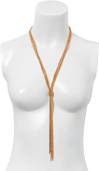 PLOUTOS Chunky Gold Knot Choker Necklace for Women Adjustable Double Snake Chain Design Bold Statement Fashion Jewelry Accessory For Party Daily Wear Gift