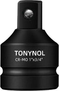 TONYNOL Impact Socket Adapter 1" F to 3/4" M, Cr-Mo Steel, Enhances Impact by TONYNOL