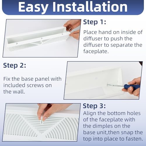 4PK 24 inch Baseboard Register Vent - Image 6
