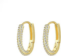 14K Gold O-Shaped Moissanite Ear Cuff, Fashionable Hollow Design, Golden Round Earrings