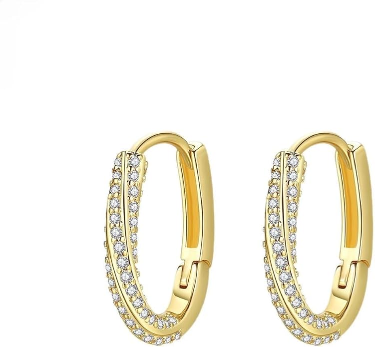 14K Gold O-Shaped Moissanite Ear Cuff, Fashionable Hollow Design, Golden Round Earrings