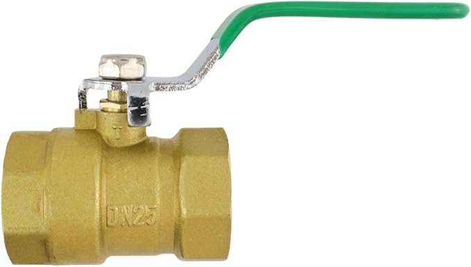 Brass Ball Valve Shut Off Switch 1" Female to 1" Female Thick Brass Plumbing - Image 3