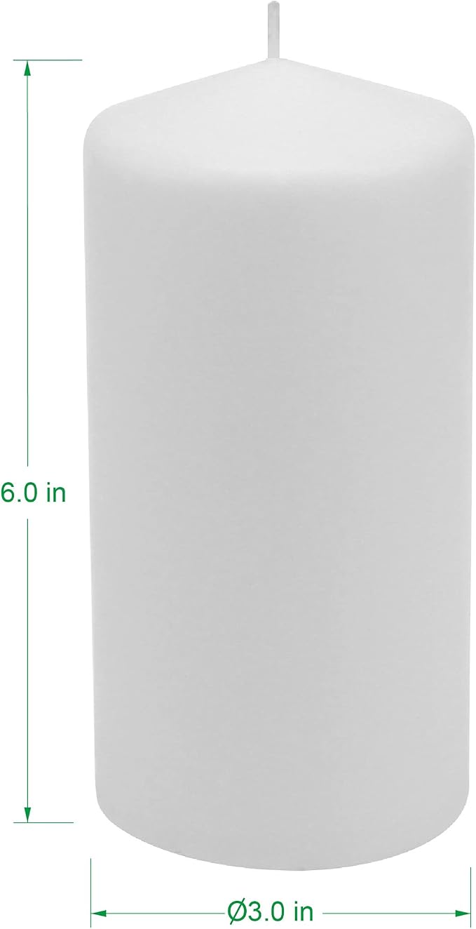 Stonebriar Unscented White Tall Pillar Candles, 65 Hour Burning Candle Pillars - Image 6