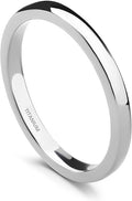 TIGRADE 2mm 4mm 6mm 8mm 10mm Titanium Ring Plain Dome High Polished Wedding Band Comfort Fit Size 3-15