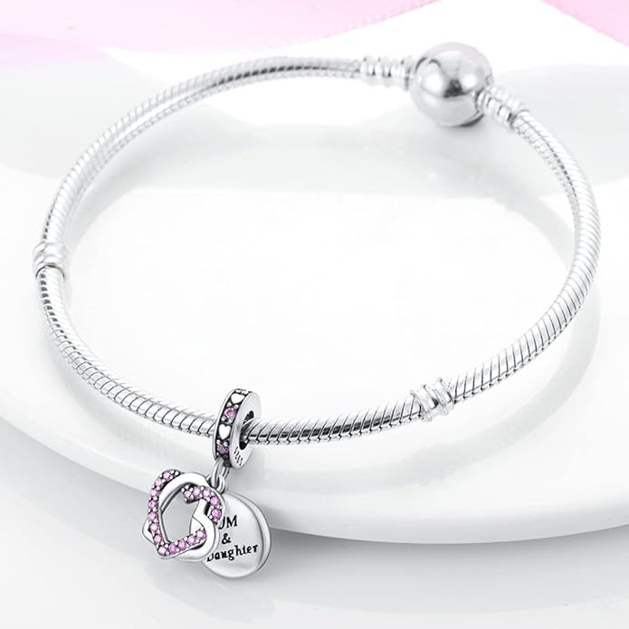 Parmuz 925 Sterling Silver Charm for Bracelet Necklace Dangle Love Mom Ocean travel Butterfly Party Charm Beads Pendants DIY Jewelry for Women