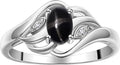 Rylos Ring featuring Classic Style, 6X4MM Birthstone Gemstone, & Diamonds - Elegant Jewelry for Women in Sterling Silver, Sizes 5-10