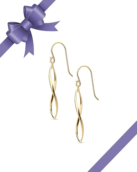 MILLA Teardrop Earrings - Designer Silver Statement Earrings or Gold Dangle Earrings for Women Trendy Upscale Dangly Earrings