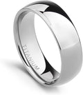 TIGRADE 2mm 4mm 6mm 8mm 10mm Titanium Ring Plain Dome High Polished Wedding Band Comfort Fit Size 3-15