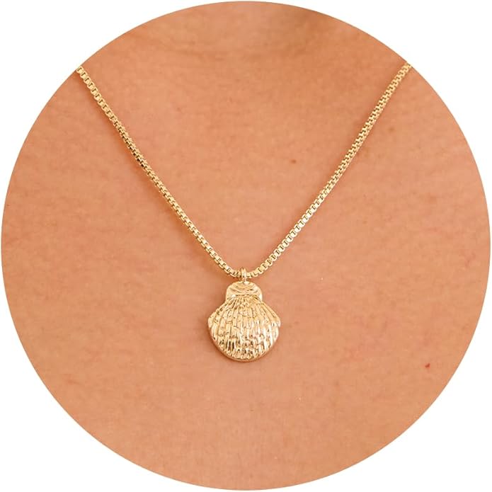 14K Gold Plated Dainty Pendant Butterfly Bead Boot Bee Baseball Flower Compass Airplane Heart Hummingbird Tree Necklace Simple Jewelry Gift for Women