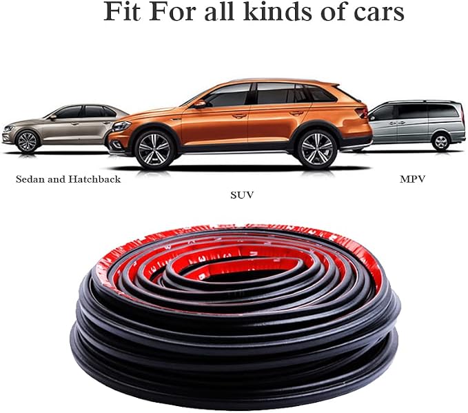 D-Shape Heavy Duty Weather Stripping 1/2"×7/16" Rubber Seal Weatherstrip Hollow - Image 9