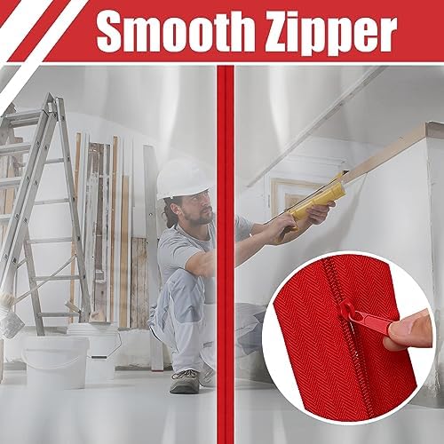 Tigeen 84 Roll Heavy Duty Zipper Door Dust Barriers 7 ft x 12 Inch - Image 4