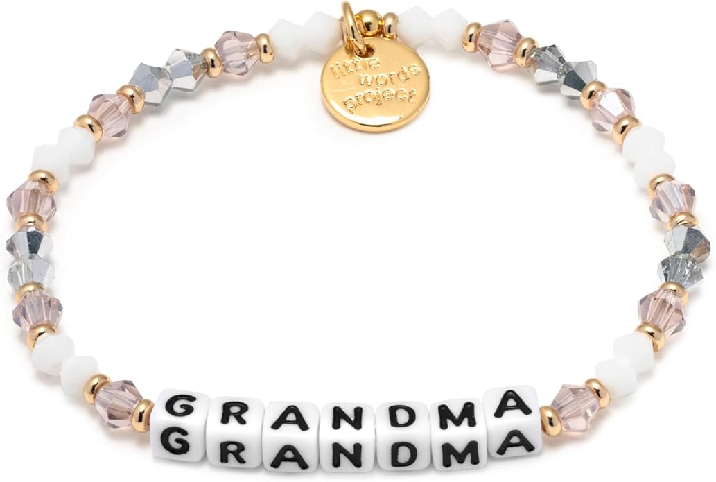 Little Words Project Mother's Day Gifts, The Original Word Bracelet, Made with Colorful Beads and Plated Brass Hardware, Handcrafted Design & Positive Message