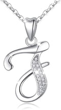 AEONSLOVE 925 Sterling Silver Initial Necklaces for Women, 26 Letters Pendants Necklace Gift for Mother, Daughter, Wife, 18 Inch Chain