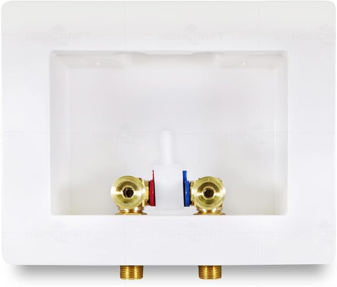 Highcraft Washing Machine Outlet Box Dual Drain, 1/2" Sweat/MIP Connection - Image 3