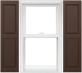 Homeside Raised Panel Vinyl Shutter 1 Pair 14-1/2in. x 51in. 035 Brown by Polaris