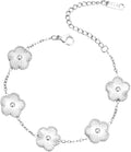 18K Gold-Plated Four Leaf Clover Bracelet for Women,Adjustable lucky Bracelet Set Jewelry Gift-Hypoallergenic Charm for Birthdays, Wellness & Daily Wear