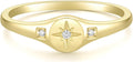 Mameloly 1.5mm 14K Gold Plated Wedding Bands for Women Dainty Stackable Thin Dot Ring Statement Ring Size 3-12