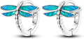 NARMO Earrings for Women 925 Sterling Silver Heart Hoops Small Colorful Rainbow Hoop Earrings Huggie Earrings