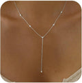 Gold Necklace for Women, Dainty Gold Long Necklaces 14k Gold Plated Prom Lariat Necklace Cute Choker Necklaces for Women Trendy Stuff Fashion Costume Gold Accessories Christmas Jewelry Gifts