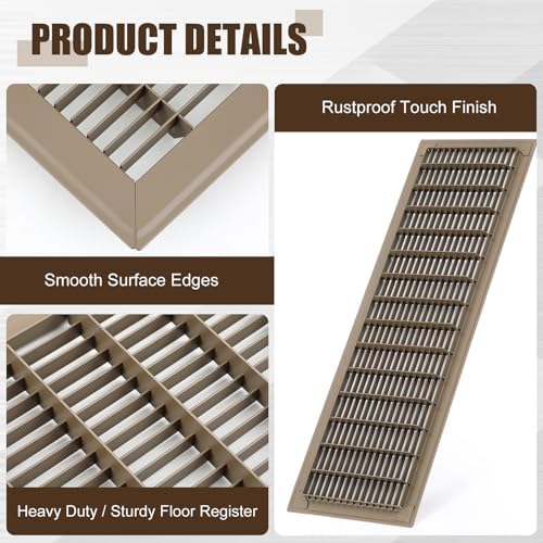 1 Pack 30" x 6" Floor Register Covers, Heavy Duty Steel Walk-on Return Air - Image 3