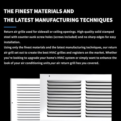 24x8 Return Air Grille, Air Return Vent Cover, Flat Vent Cover, Rejillas De - Image 5