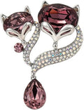 Animal Brooch for Women Girls 18k Gold Plated Animal Brooch Pin Rhinestone Animal Brooch Lapel Pin Jewelry Thanksgiving Day Birthday Wedding Gifts for Mom Wife