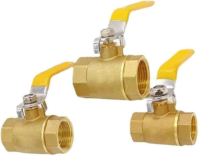 Brass Compression Ball Valve 1 Inch Water Shut Off Valve Inline Plumbing Ball - Image 2