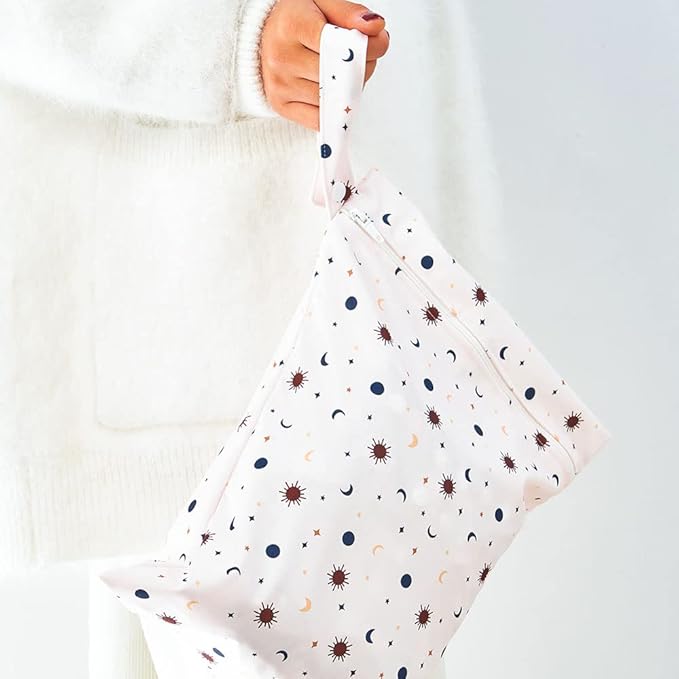 HappyFlute 9 Sets Newborn Baby Cloth Pocket Diapers One Size Adjustable Reusable for Baby Boys and Girls(6-33 pounds,0-3 Years),One Wet Bag+4Diapers and 4Inserts