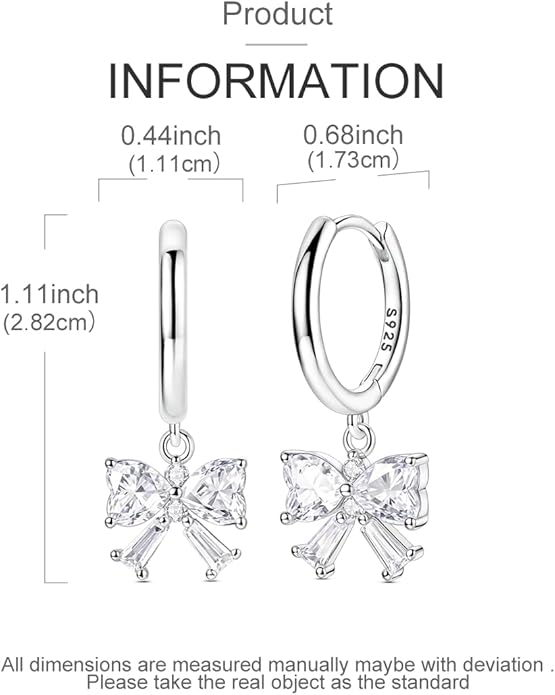 LAZA 925 Sterling Silver Hoop Earrings for Women, Hypoallergenic Huggie Butterfly Dangle Drop Earrings Colorful Flower Earrings Jewelry Gifts