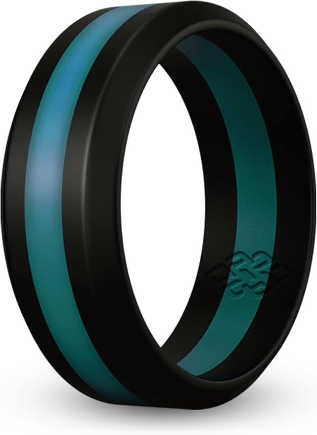 Knot Theory Striped Silicone Ring for Men and Women – Black, Grey, Red, Blue, Orange, Yellow, Purple