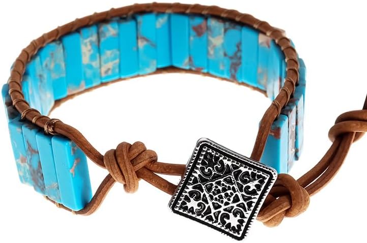 ZOSOJONA 7 Chakra Bracelet Bohemian Handmade Leather Wrap Healing Protection Natural Stone Yoga Beaded Bracelets Boho Friendship Jewelry