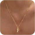 Valentines Gifts for Her Women - Initial Necklaces for Women Dainty 14k Gold Plated A-Z Letter Pendant Name Necklaces Cute Charm Choker Fashion Accessories Non Tarnish Trendy Jewelry Gift