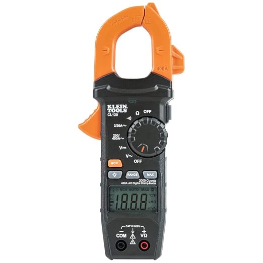 Klein Tools CL120 Digital Clamp Meter, Auto-Ranging 400 Amp AC, AC/DC Voltage - Image 11