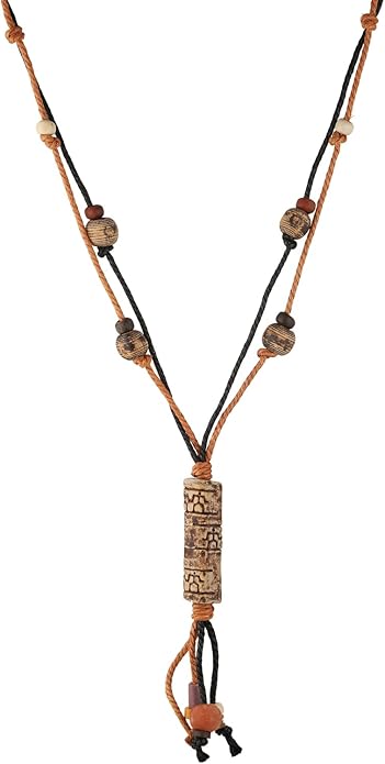 STWTR Bohemian Beaded Necklace Pendant for Women Men Retro Colorful Ceramic Pendant Handmade Ethnic Tribe Boho Jewelry Gift