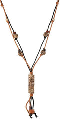 STWTR Bohemian Beaded Necklace Pendant for Women Men Retro Colorful Ceramic Pendant Handmade Ethnic Tribe Boho Jewelry Gift