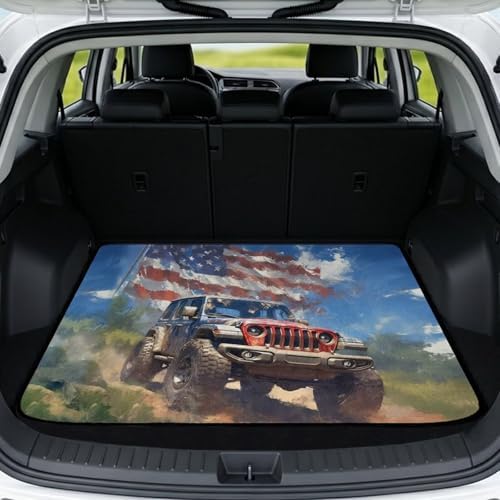 American Truck Grocery Trunk Mat 29"x39" by Darisoco