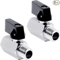 Beduan 1/4" Brass Mini Ball Valve NPT Female to Male Shut-Off Valve 2 PCS by Beduan