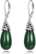 POPLYKE Celtic Filigree Teardrop Drop Dangle Earrings Sterling Silver Leverback Earrings Jewelry for Women